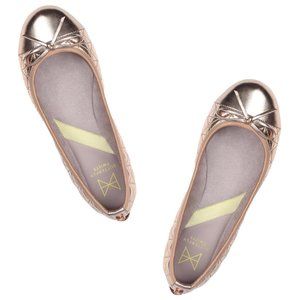 BUTTERFLY TWISTS Olivia Rose Gold Ballet Flat